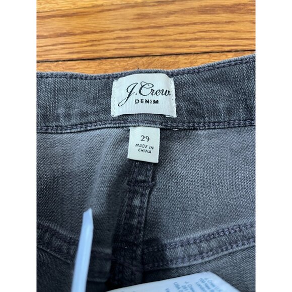 J Crew Denim Jeans Straight Leg Women's Size 29 Gray Wash Pinstripe High Rise - Picture 2 of 5